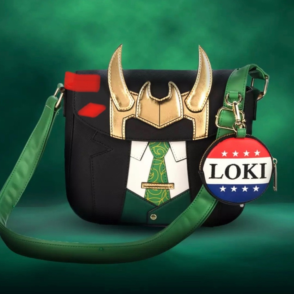 Loungefly Marvel Loki For President Crossbody Coin Purse